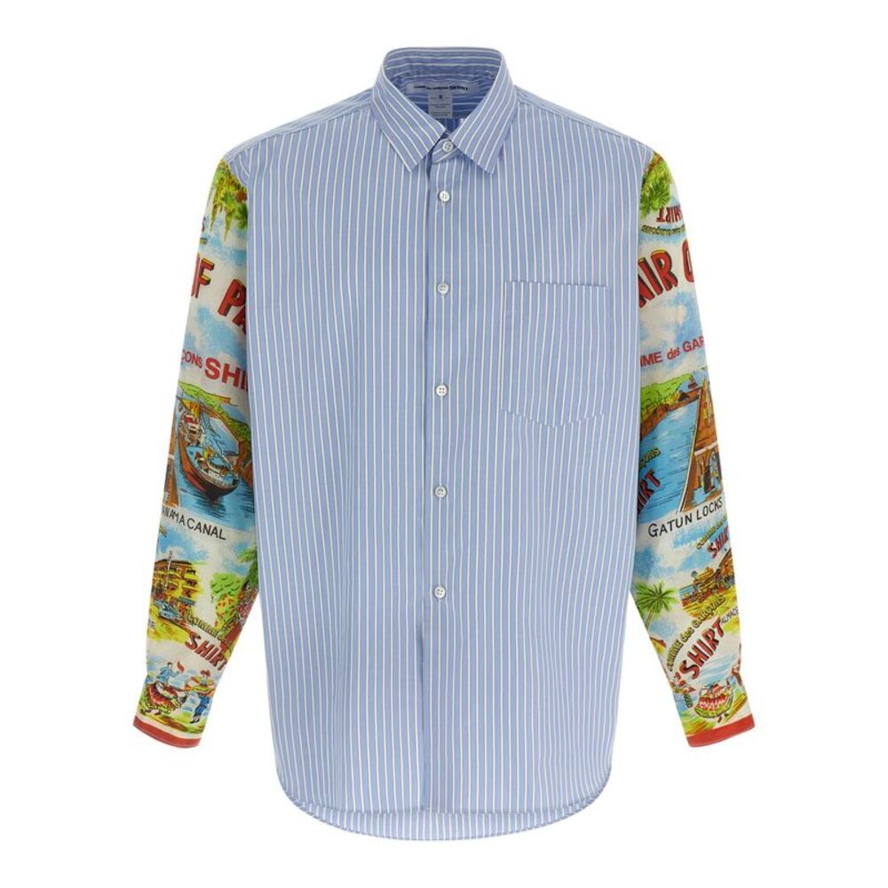 Comme Des Garcons Shirt Men's Patterned Sleeve Shirt